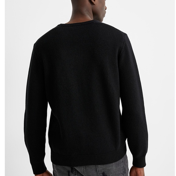 Wool blend black, blue and red floral jacquard sweater NWT - Picture 10 of 10